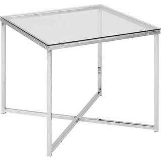 mutoni Table d'appoint Boss carré transparent  