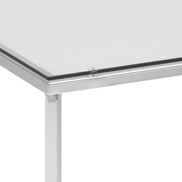 mutoni Table d'appoint Boss carré transparent  