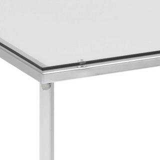 mutoni Table d&#039;appoint Boss carrée transparente  