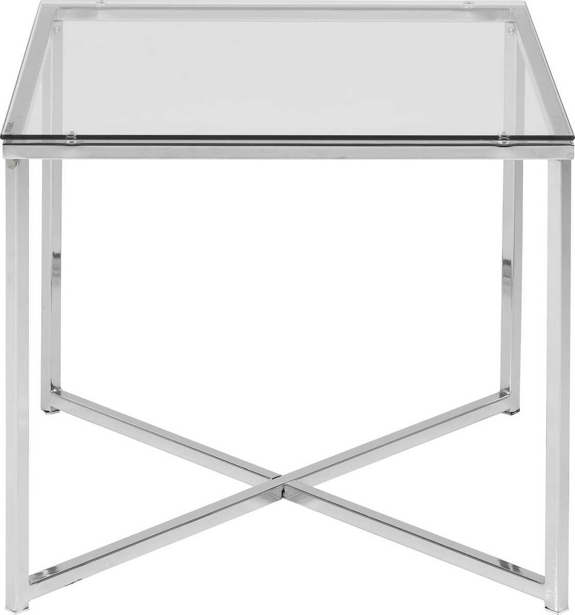 mutoni Table d&#039;appoint Boss carrée transparente  