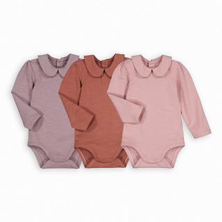 La Redoute Collections  3er-Pack Bodys mit langen Ärmeln und Bubikragen 