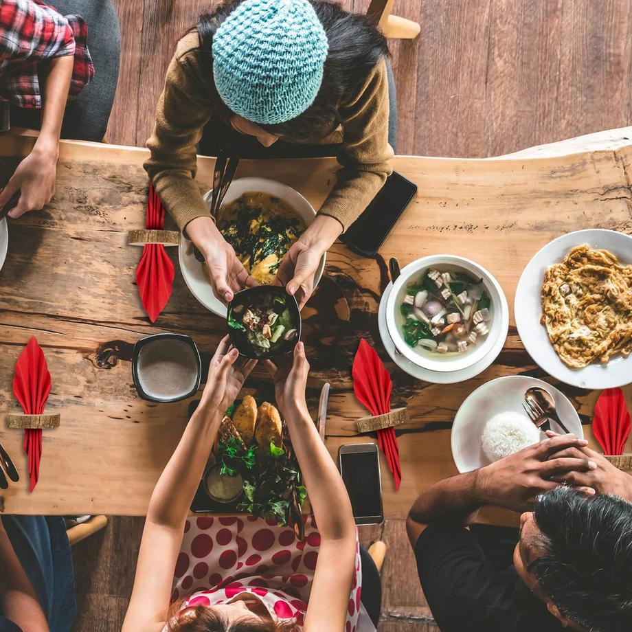 B2X Anelli per tovaglioli in legno, confezione da 20  