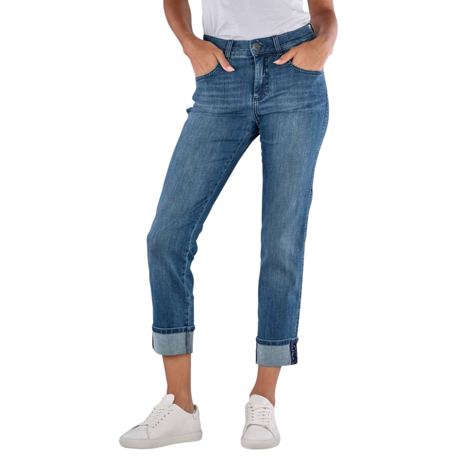 Darleen Jeans Straight Fit Crop Tu Sporty Denim