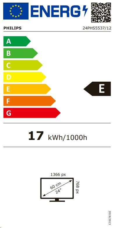 PHILIPS  Philips 5500 series LED 24PHS5537 TV LED 