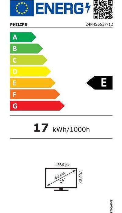 PHILIPS  5500 Series 24PHS553712 - 24" Pixel Plus HD LED TV, E 