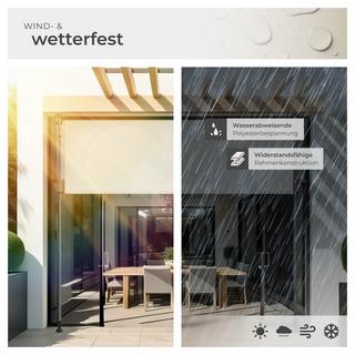 Tectake Klemmmarkise Taija verschiedene Größen UV-beständig und wasserabweisend  