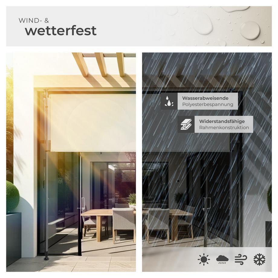 Tectake Tenda da sole a morsetto Taija Varie misure  