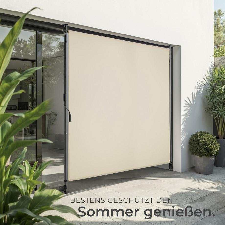 Tectake Klemmmarkise Taija verschiedene Größen UV-beständig und wasserabweisend  