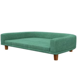 Northio  Dog Sofa Comodo Divano Per Animali Con Cuscino, Ideale Per Cani Di Taglia Grande, Design Rialzato, Gambe In Legno, Verde, 98X67X25 Cm 