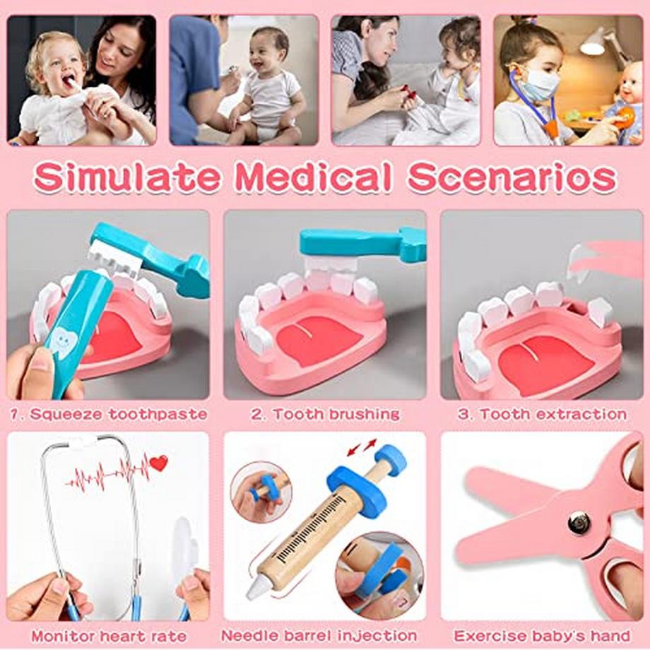 Activity-board  Arztkoffer Kinder Holz, Arztkoffer mit Puzzle Organen, Arztkoffer Kinder ab 3 Jahre, Kinder 