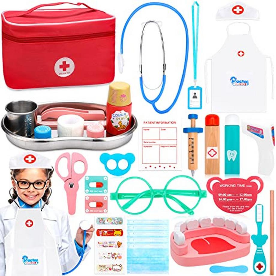 Arztkoffer Kinder Holz, Arztkoffer mit Puzzle Organen, Arztkoffer Kinder ab 3 Jahre, Kinder