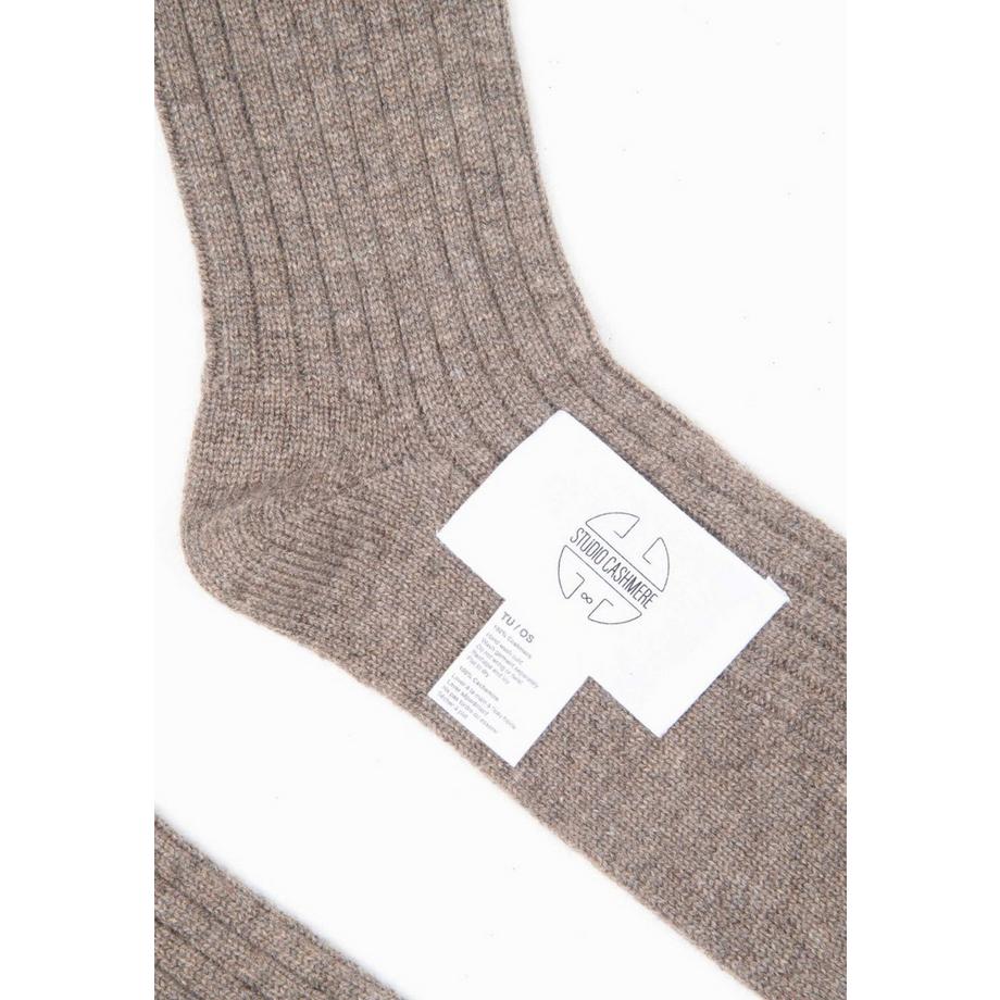 Studio Cashmere8 UNI 13 Traditionelle Rippe 4 Fäden Kaschmir Socken  