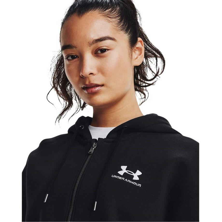 UNDER ARMOUR Essential Hoodie mit durchgehendem Reißverschluss Dropärmel  