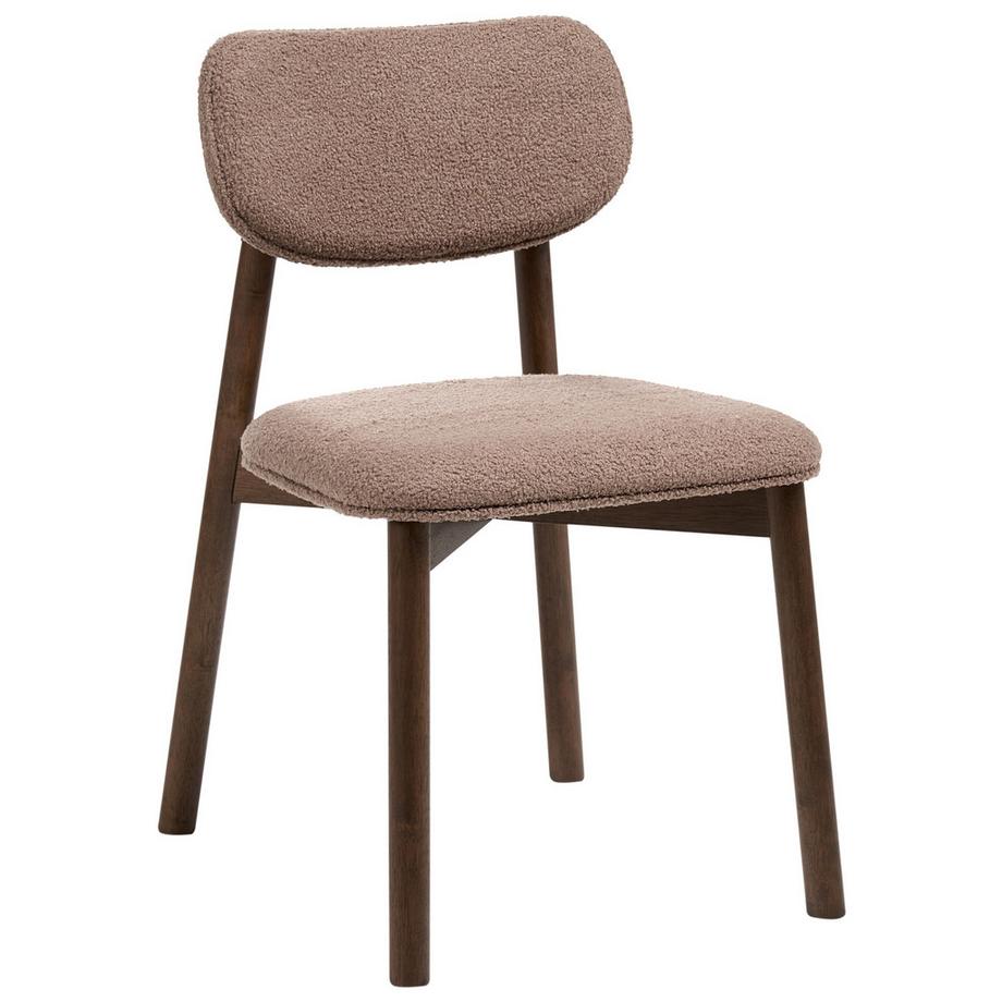 Beliani Esszimmerstuhl 2er Set aus Bouclé Retro MILLS  