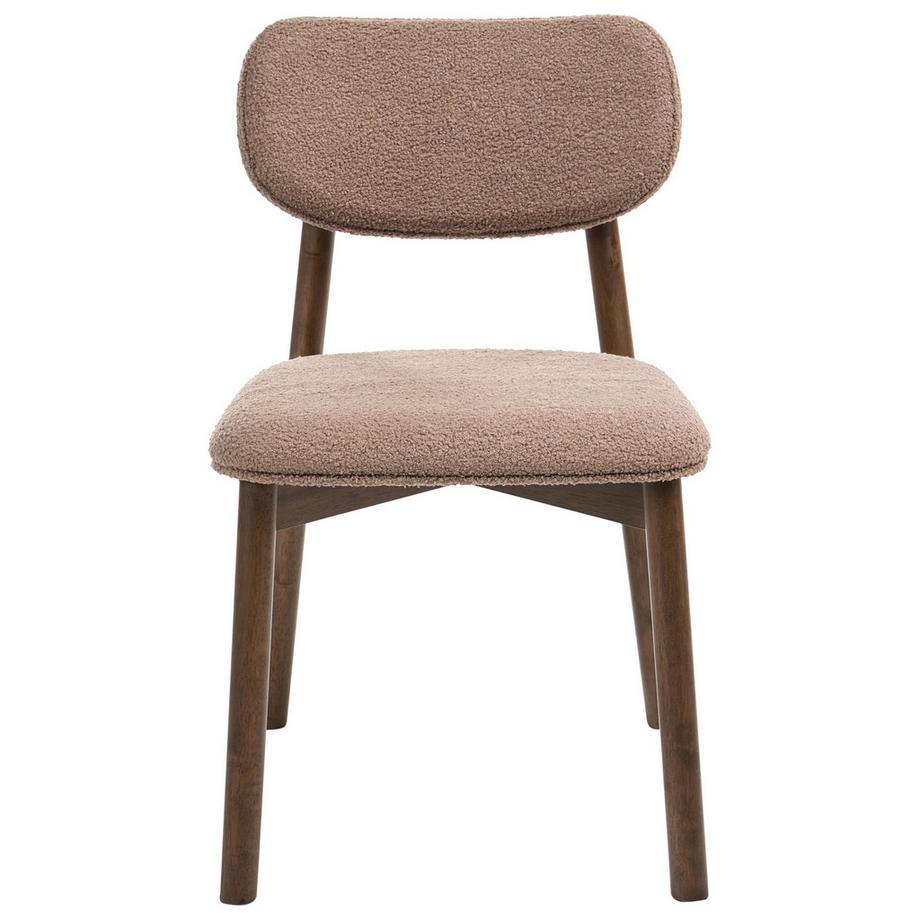 Beliani Esszimmerstuhl 2er Set aus Bouclé Retro MILLS  
