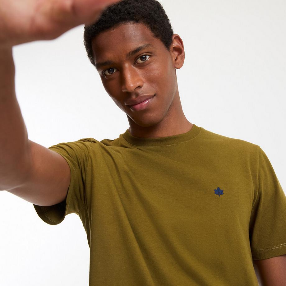 La Redoute Collections T-shirt Cotone Girocollo Ricamo Club Café  