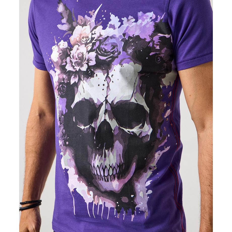 Joe Browns T-Shirt col rond avec motif crâne fleuri  