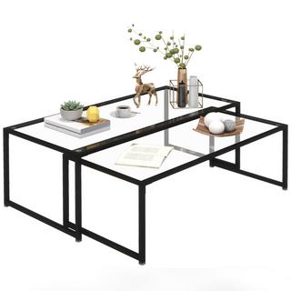 HOMCOM Ensemble de table basse  