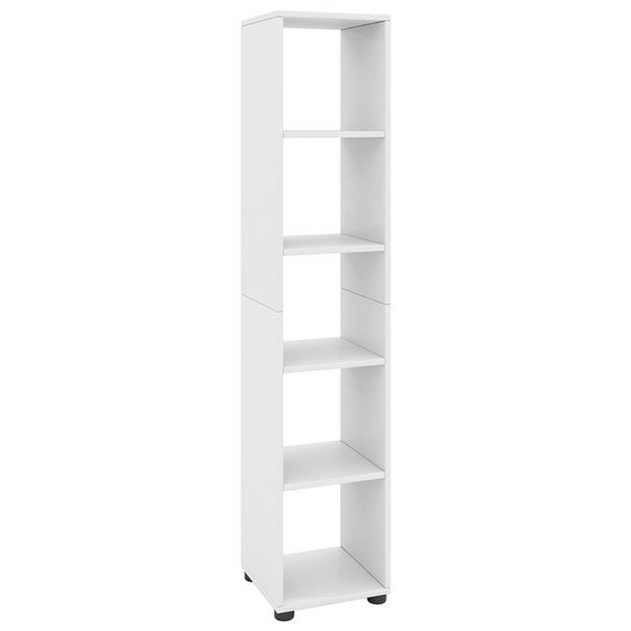 VCM Holzregal stehend | platzsparendes Regal | Maße:H. 152 x B. 31 x T. 30 cm | Elegantes Regal stehend | Aufbewahrungsregal | Bücherregal - Benas-5  