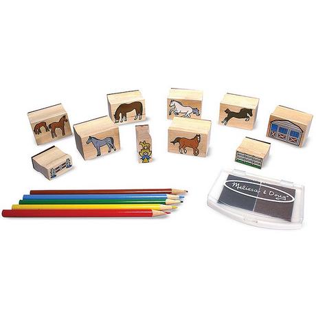 Melissa & Doug Stempelset Pferde  