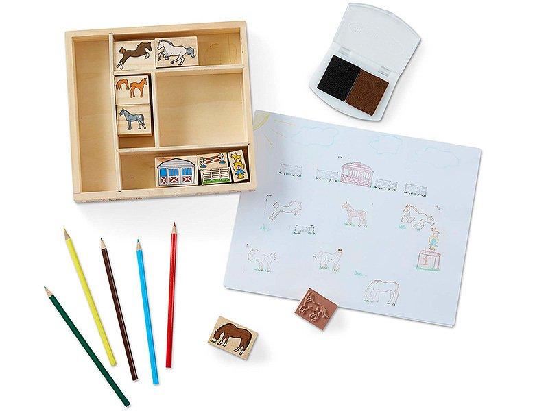 Melissa & Doug Stempelset Pferde  