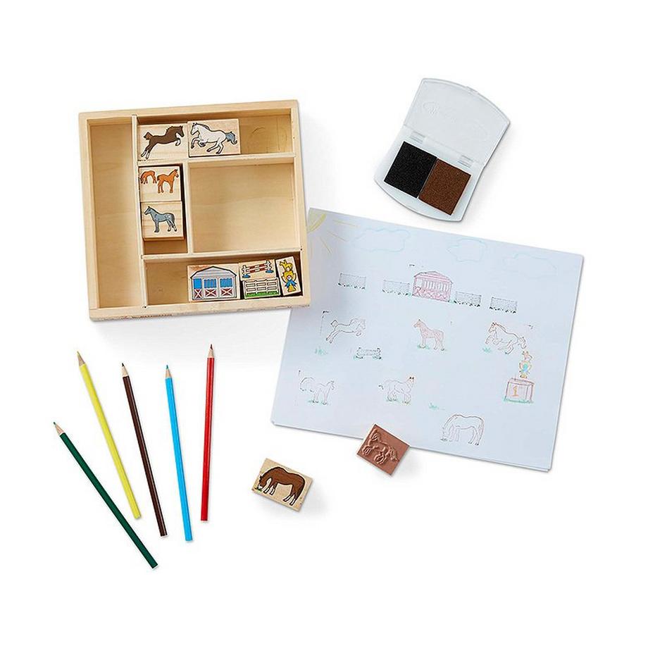 Melissa & Doug Stempelset Pferde  