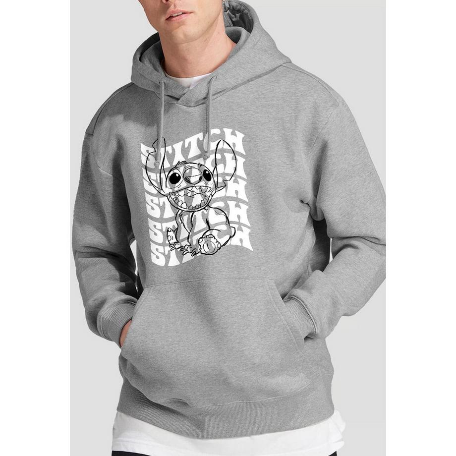 Lilo & Stitch Stitch Bedruckter Kapuzenpullover  