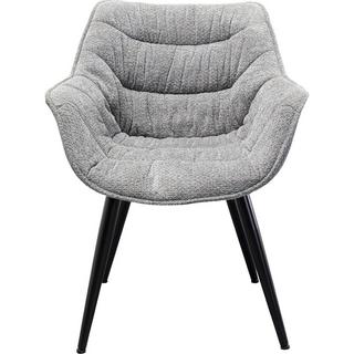 KARE Design Chaise avec accoudoirs Thelma Melange gris  