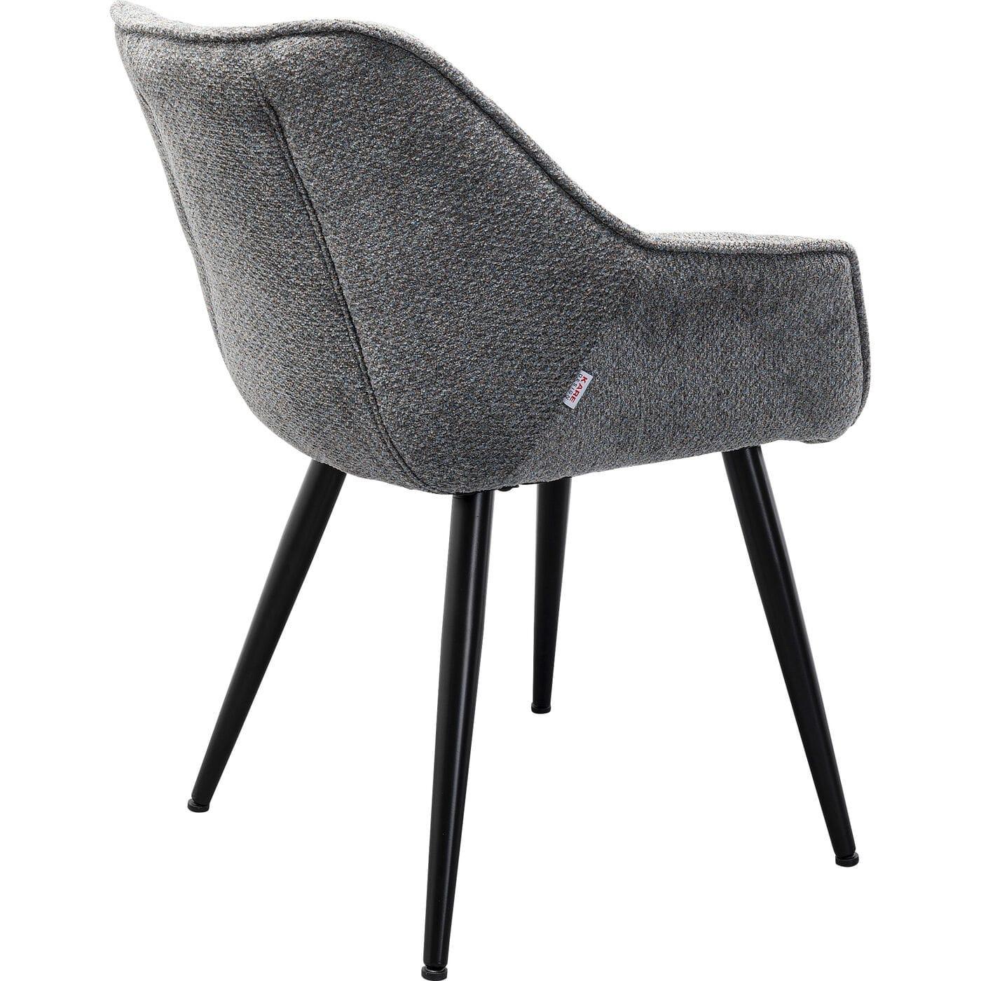 KARE Design Chaise avec accoudoirs Thelma Melange gris  