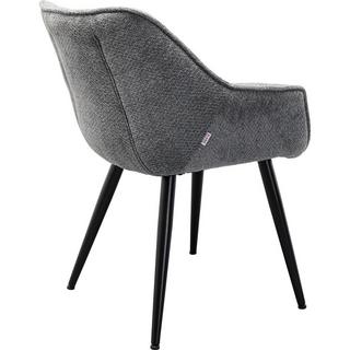 KARE Design Chaise avec accoudoirs Thelma Melange gris  