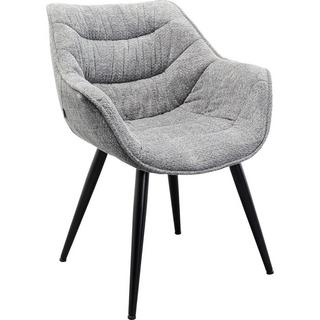 KARE Design Chaise avec accoudoirs Thelma Melange gris  