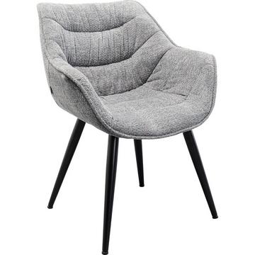 Chaise avec accoudoirs Thelma Melange gris