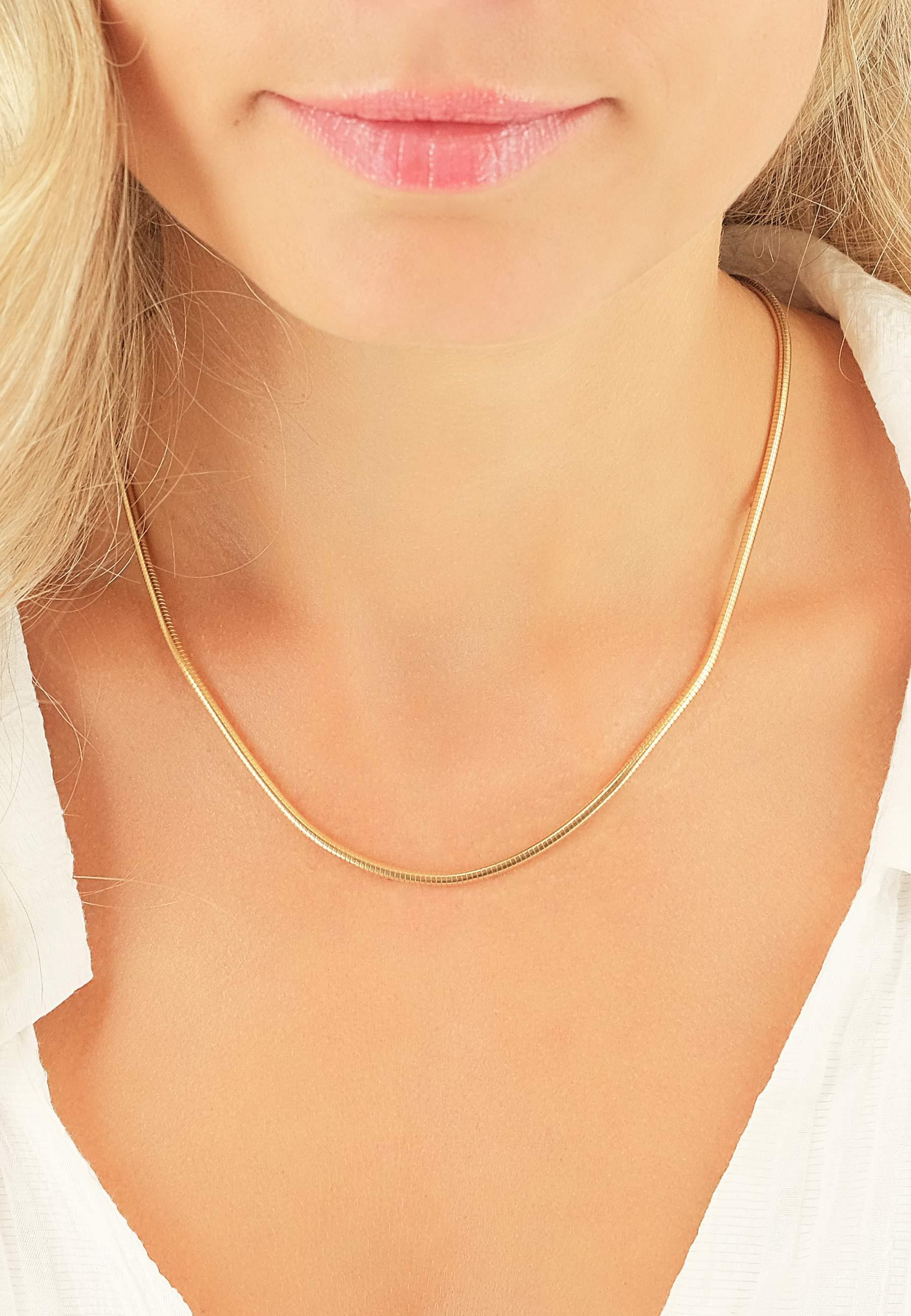 MUAU Schmuck  Collier Boa Gelbgold 750, 2.4mm, 45cm 