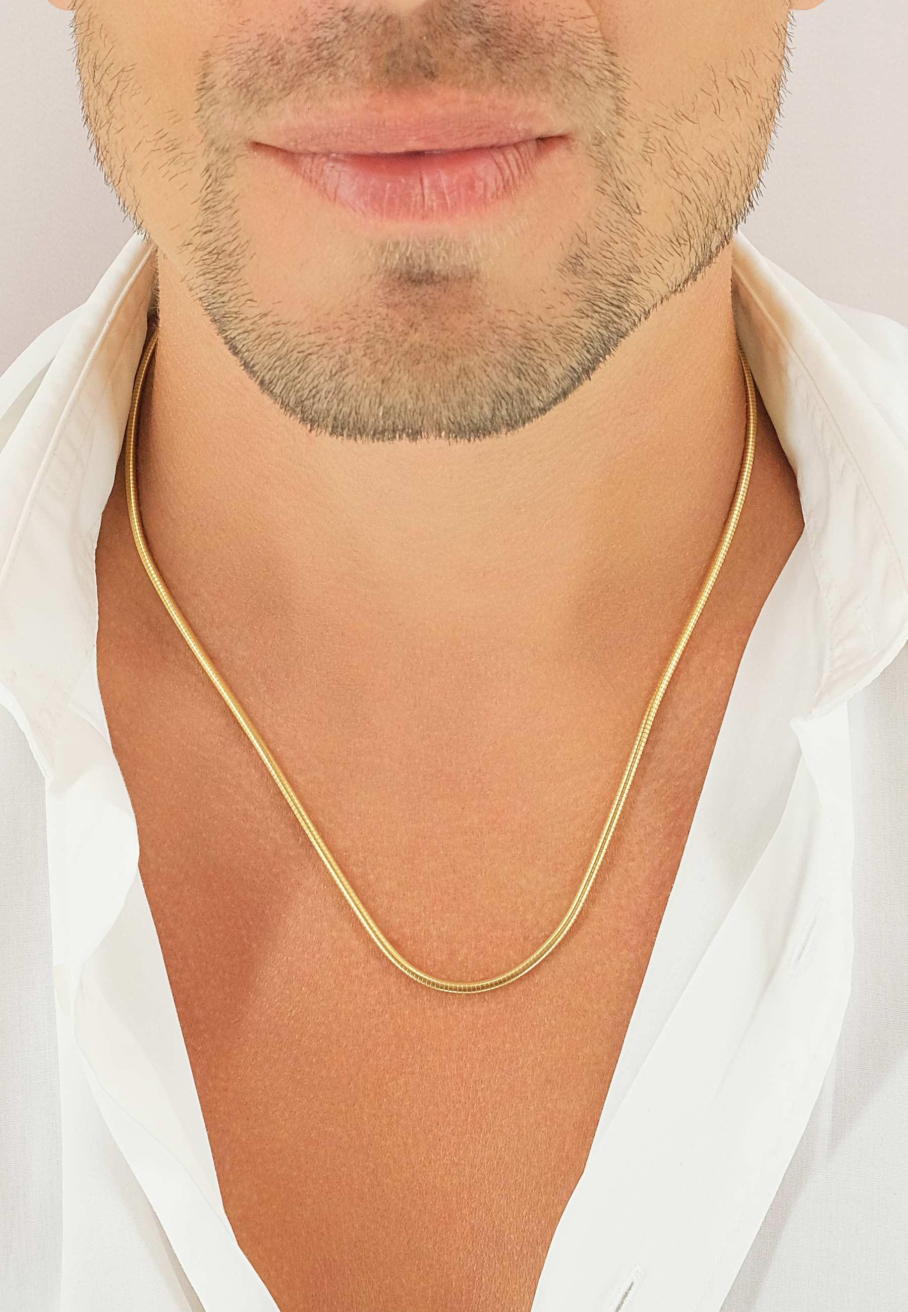 MUAU Schmuck  Collier Boa Gelbgold 750, 2.4mm, 45cm 