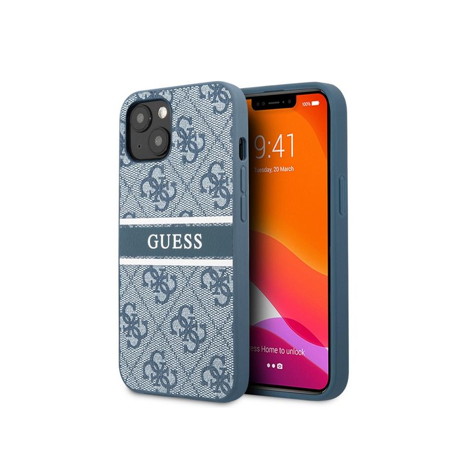 GUESS  Cover per iPhone 13 Mini PU 4G Stripe 
