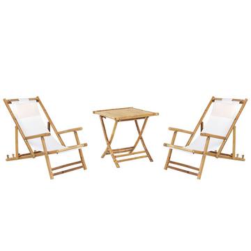 Bistro Set aus Bambusholz Boho ATRANI/MOLISE