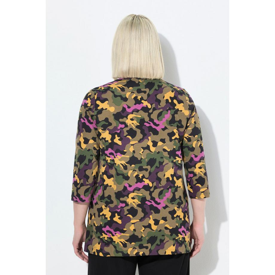 Ulla Popken Maglietta Scollo a Tunica Maniche 3/4 Linea ad A  