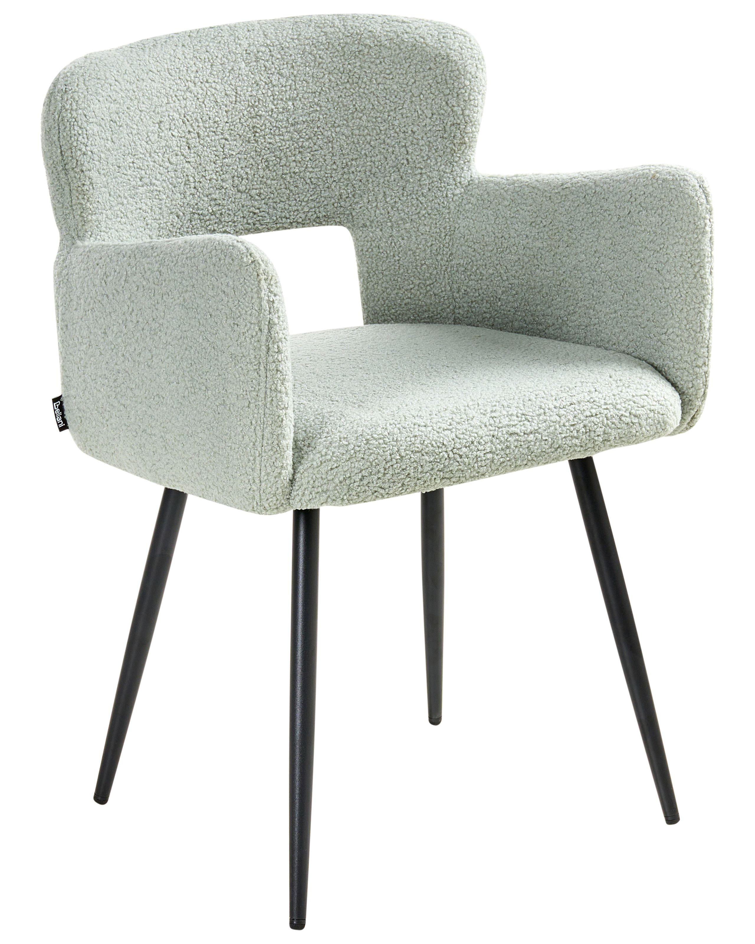 Beliani Lot de 2 chaises de salle à manger en Bouclé Moderne SANILAC  