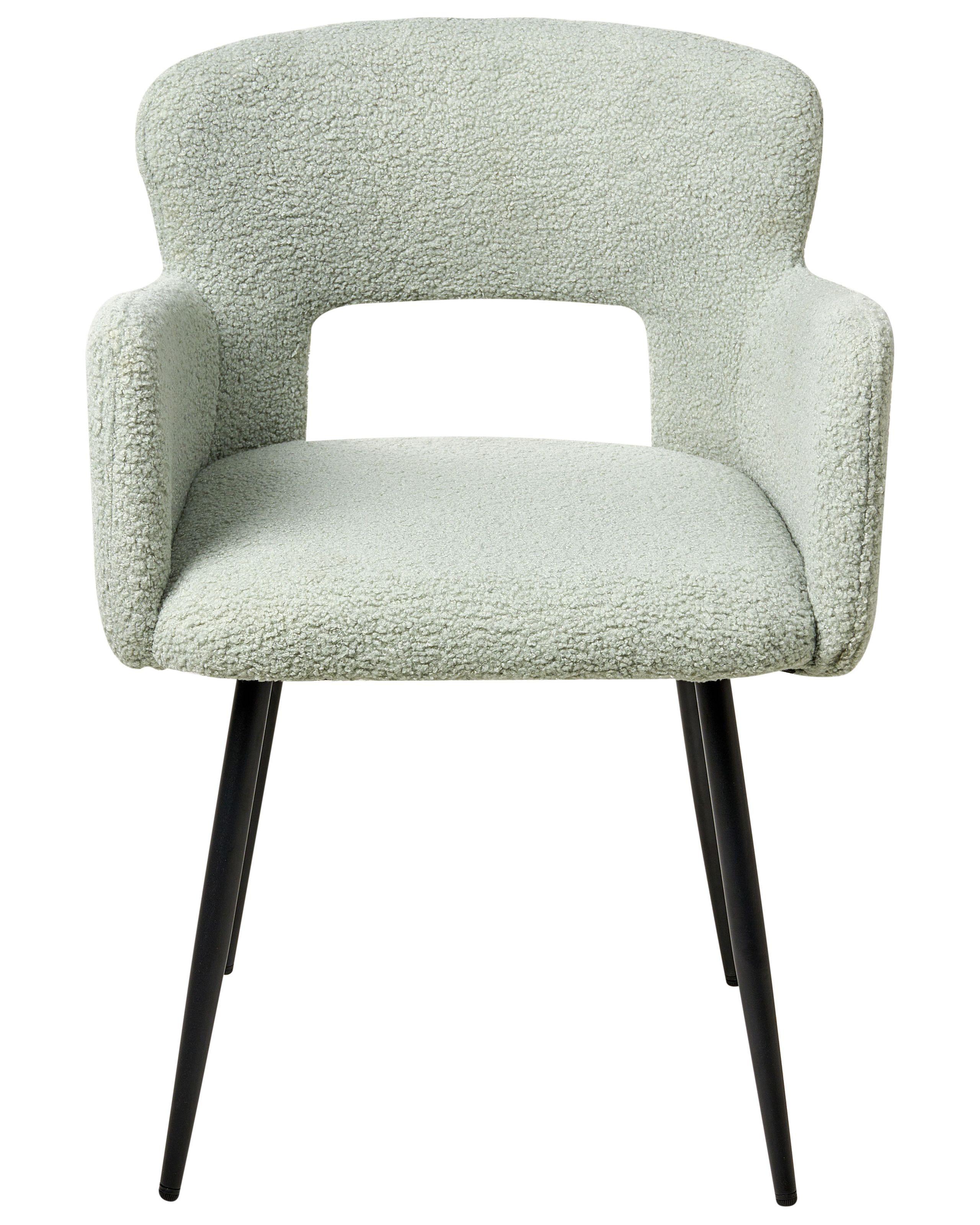 Beliani Lot de 2 chaises de salle à manger en Bouclé Moderne SANILAC  