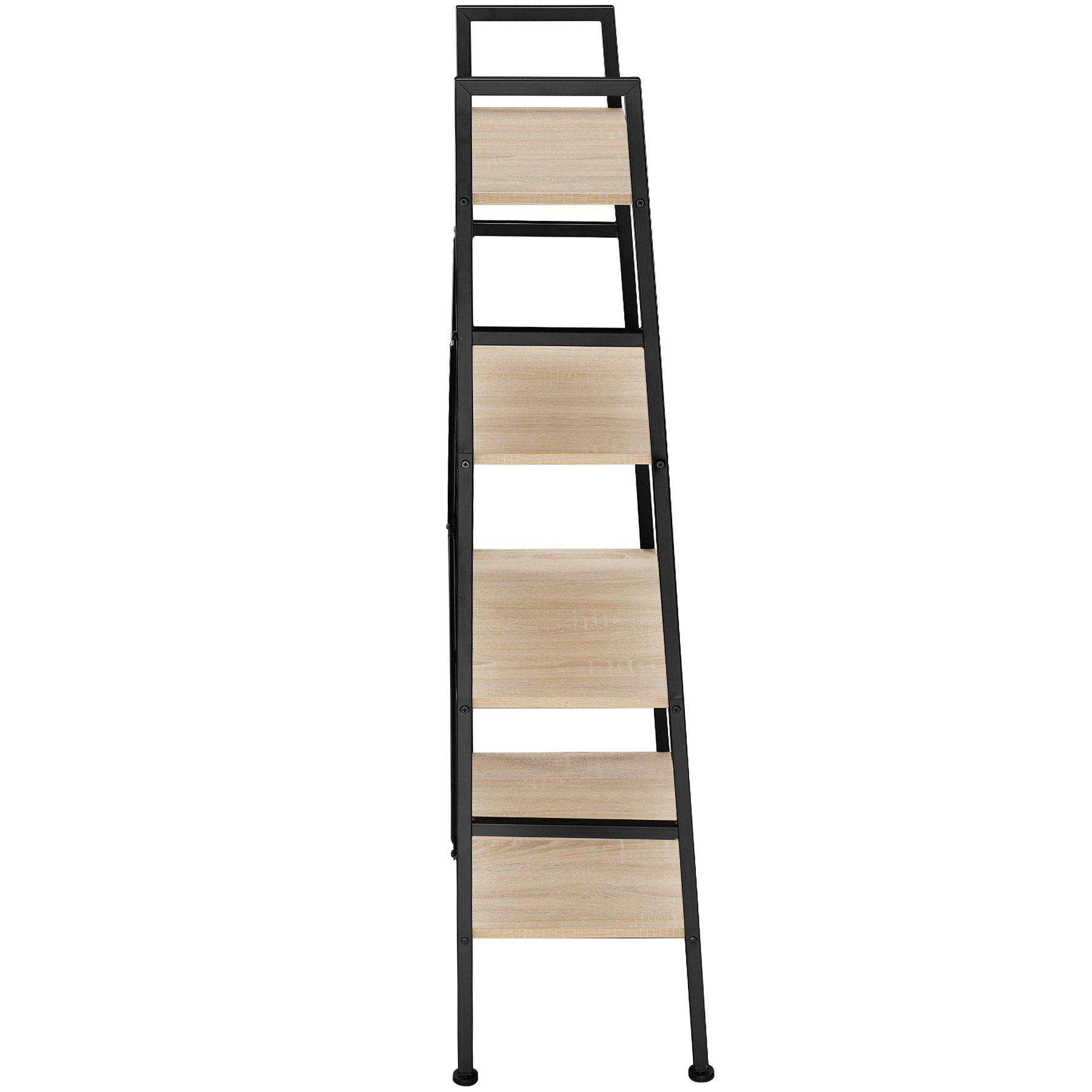 Tectake Etagère échelle NEWCASTLE style industriel 57,5 x 35,5 x 139 cm  