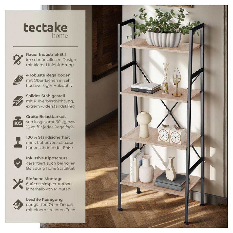 Tectake Étagère NEWCASTLE style industriel  