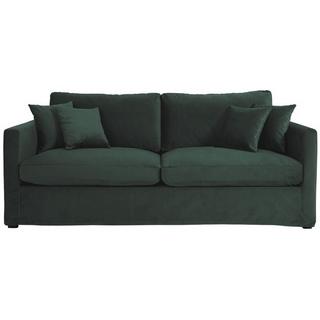 Blanc d'Ivoire Sofa Angie Samt waldgrün 215  