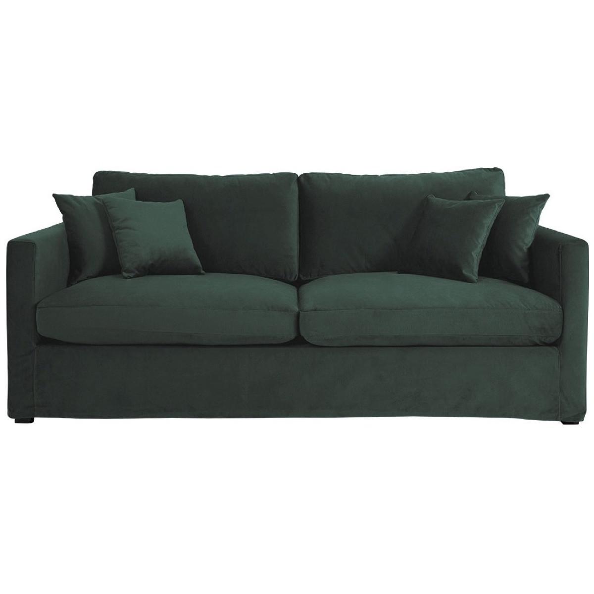 Blanc d'Ivoire Sofa Angie Samt waldgrün 215  