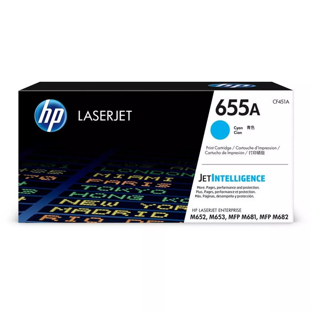 Hewlett-Packard – HP Toner-Modul 655A cyan CF451A CLJ Enterprise M652 10’500 S., One Size