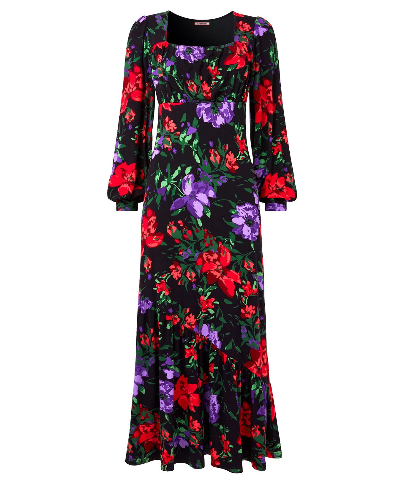 Joe Browns Robe Jersey Florale Manches Style Ballon  