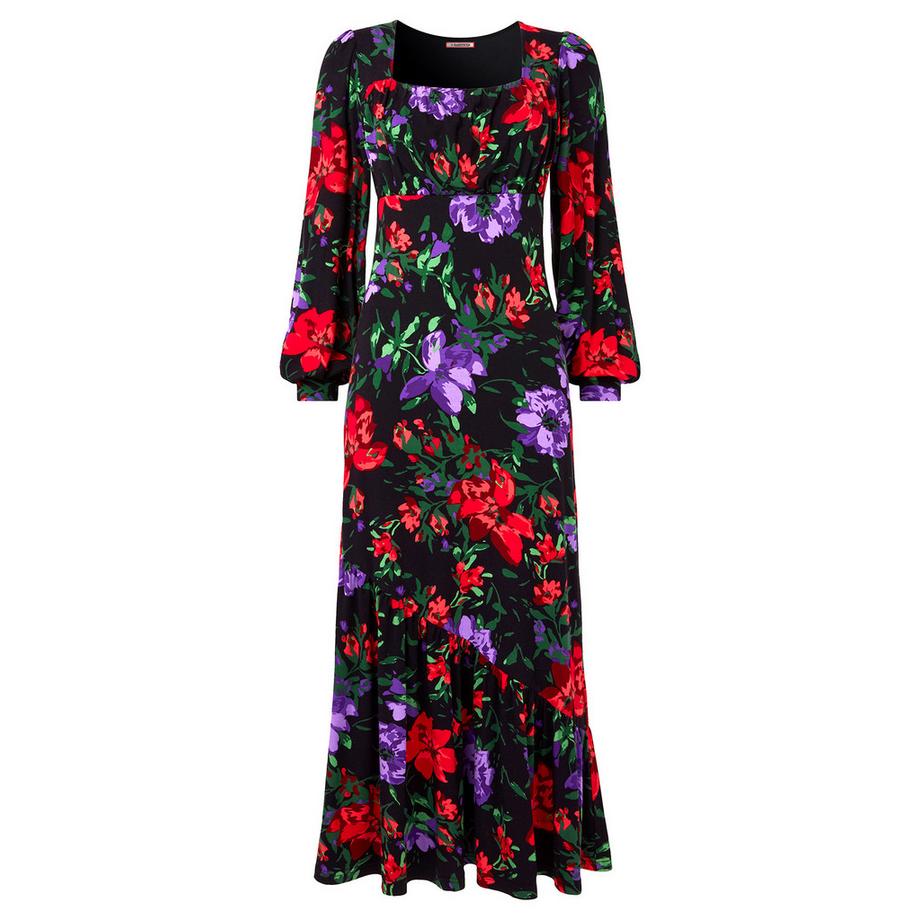 Joe Browns Ballonärmeliges Jersey-Kleid mit Blumenmuster  