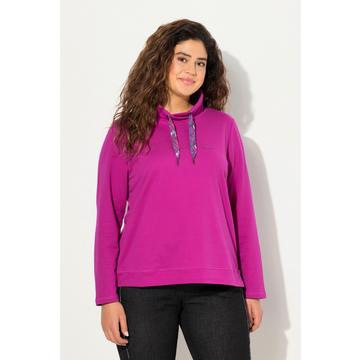 Sweatshirt, Stehkragen, Saum-Zipper, Langarm