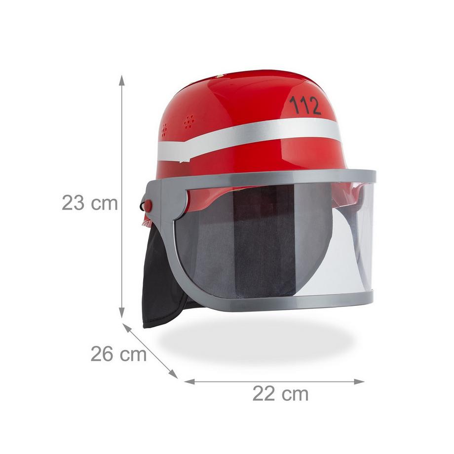 B2X  Casque de pompier rouge pour enfants 