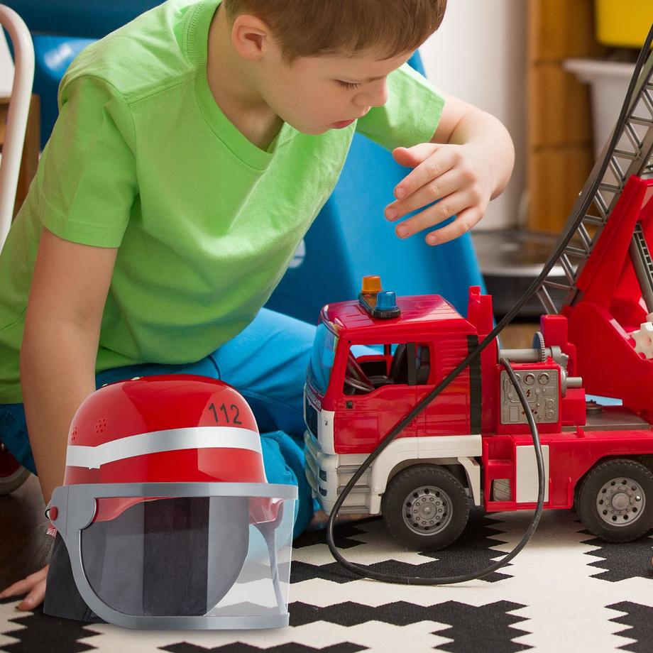 B2X  Casque de pompier rouge pour enfants 