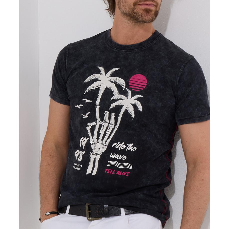 Joe Browns T-Shirt Scheletro Palma Grafica  